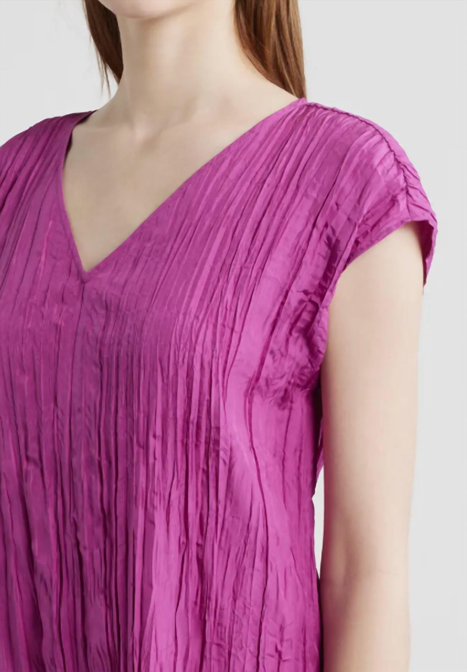 Eileen Fisher - Cap Sleeve Silk Maxi Dress