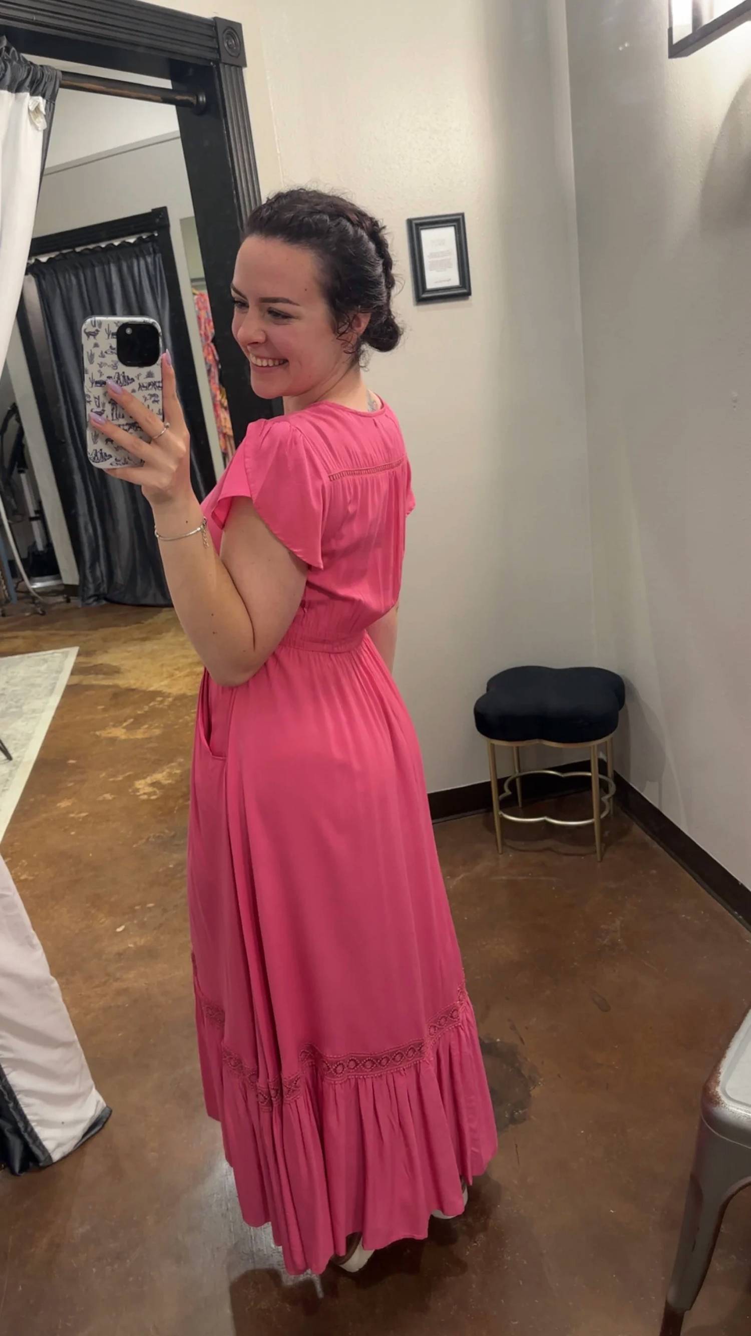 Papillon - Solid Lace Inset Maxi Dress