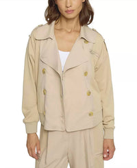 Central Park West - Mixed Media Trench Bomber Jacket