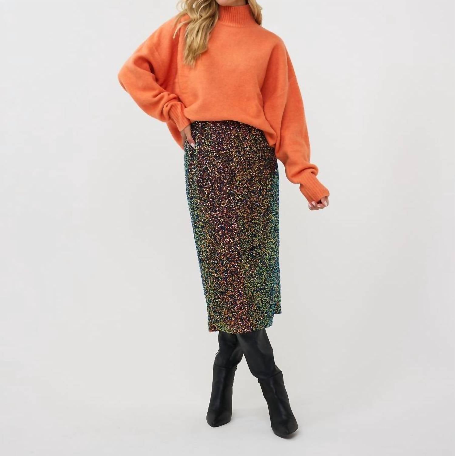 Esqualo - Suna Sequin Long Skirt