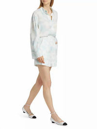 Derek Lam 10 Crosby Anora Shorts in blue multi - women's shorts - view 4