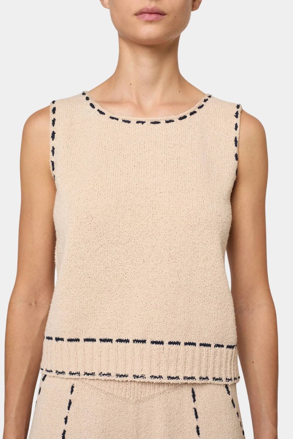 Atelier Delphine - Romy Boucle Tanguis Cotton Tank Top
