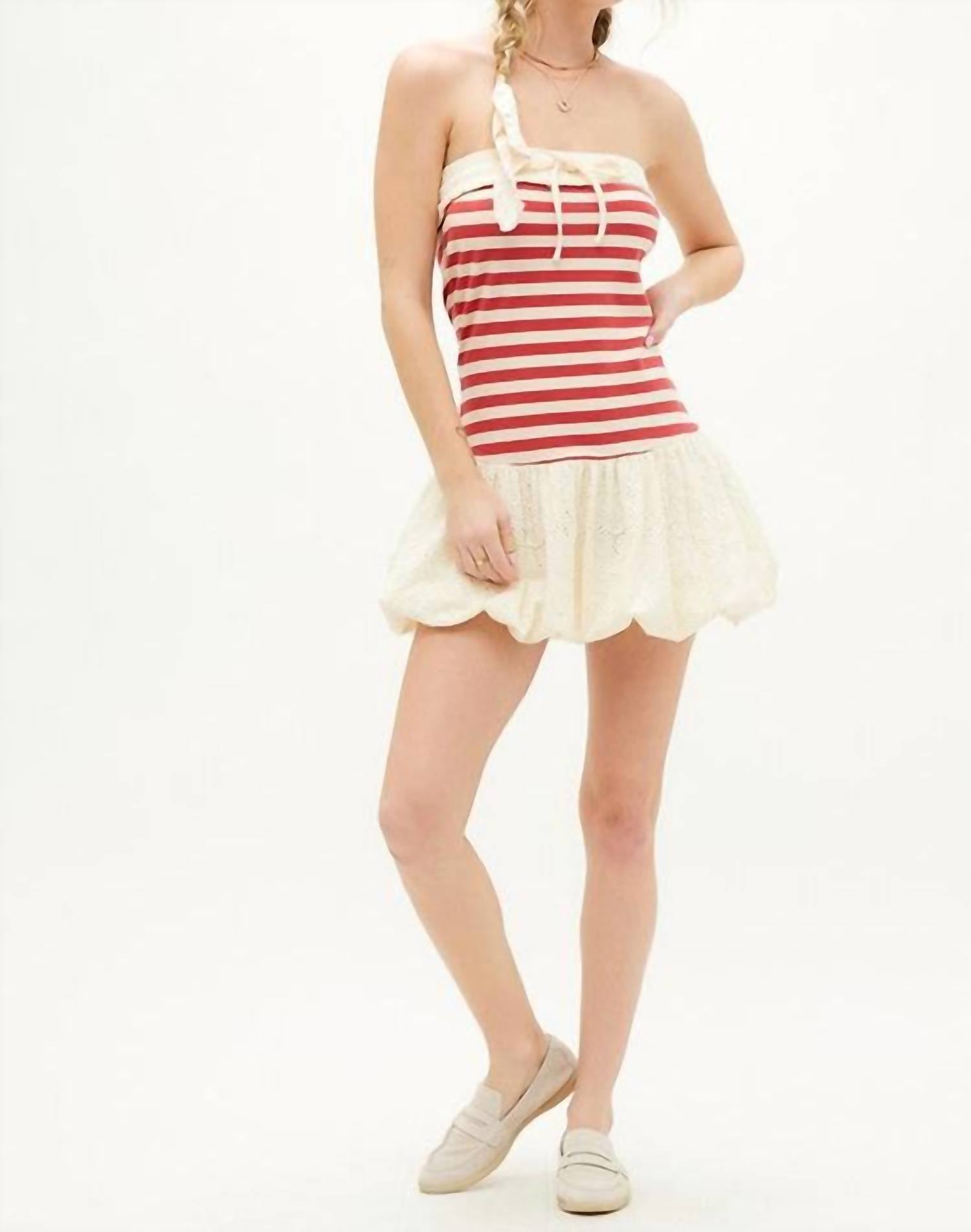 Illa Illa - Americana Terry & Eyelet Bubble Dress