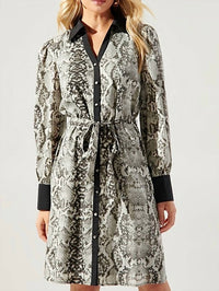 Sugarlips - Celeste Snake Skin Button Front Dress