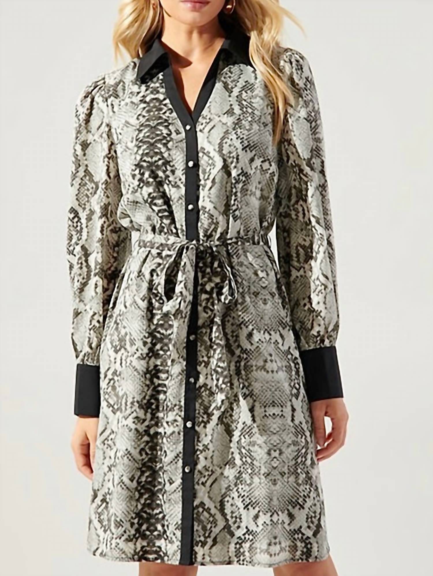 Sugarlips - Celeste Snake Skin Button Front Dress