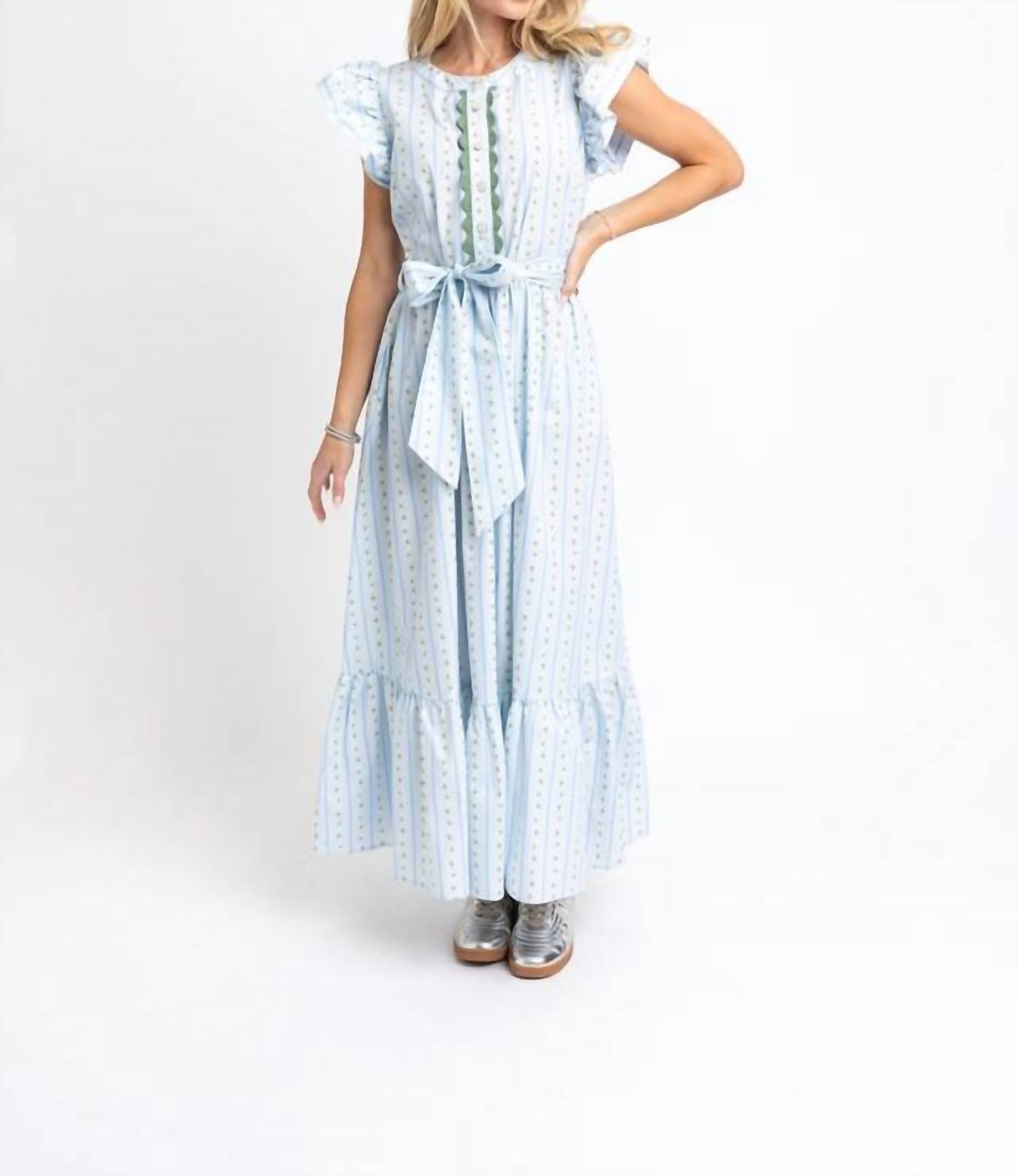 Karlie - Floral Stripe Maxi Dress