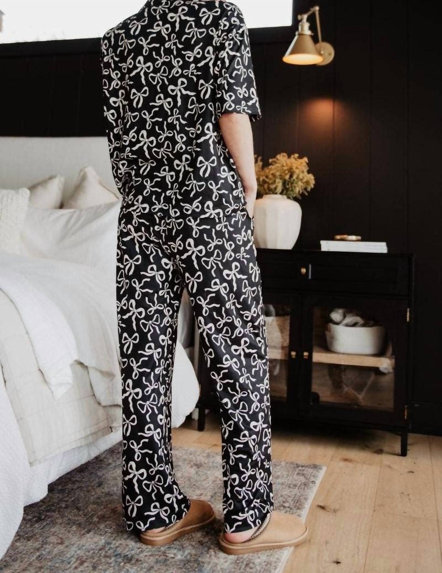 Katydid - Bow Print Pajama Pants Set