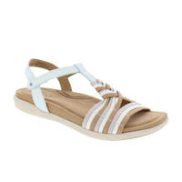 Biza - Women's Kate Leather Stretch T-strap Sandal