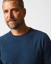 Billy Reid - Long Sleeve Sueded Cotton Crewneck Shirt