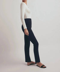 Favorite Daughter Henley Ribbed Long Sleeve Shirt in white - women's long sleeve top - alternate view
