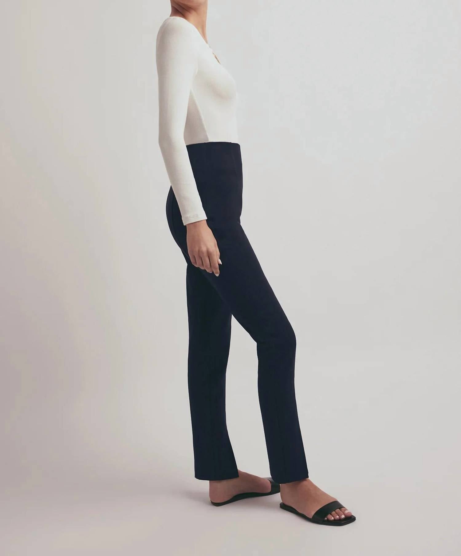 Favorite Daughter Henley Ribbed Long Sleeve Shirt in white - women's long sleeve top - alternate view