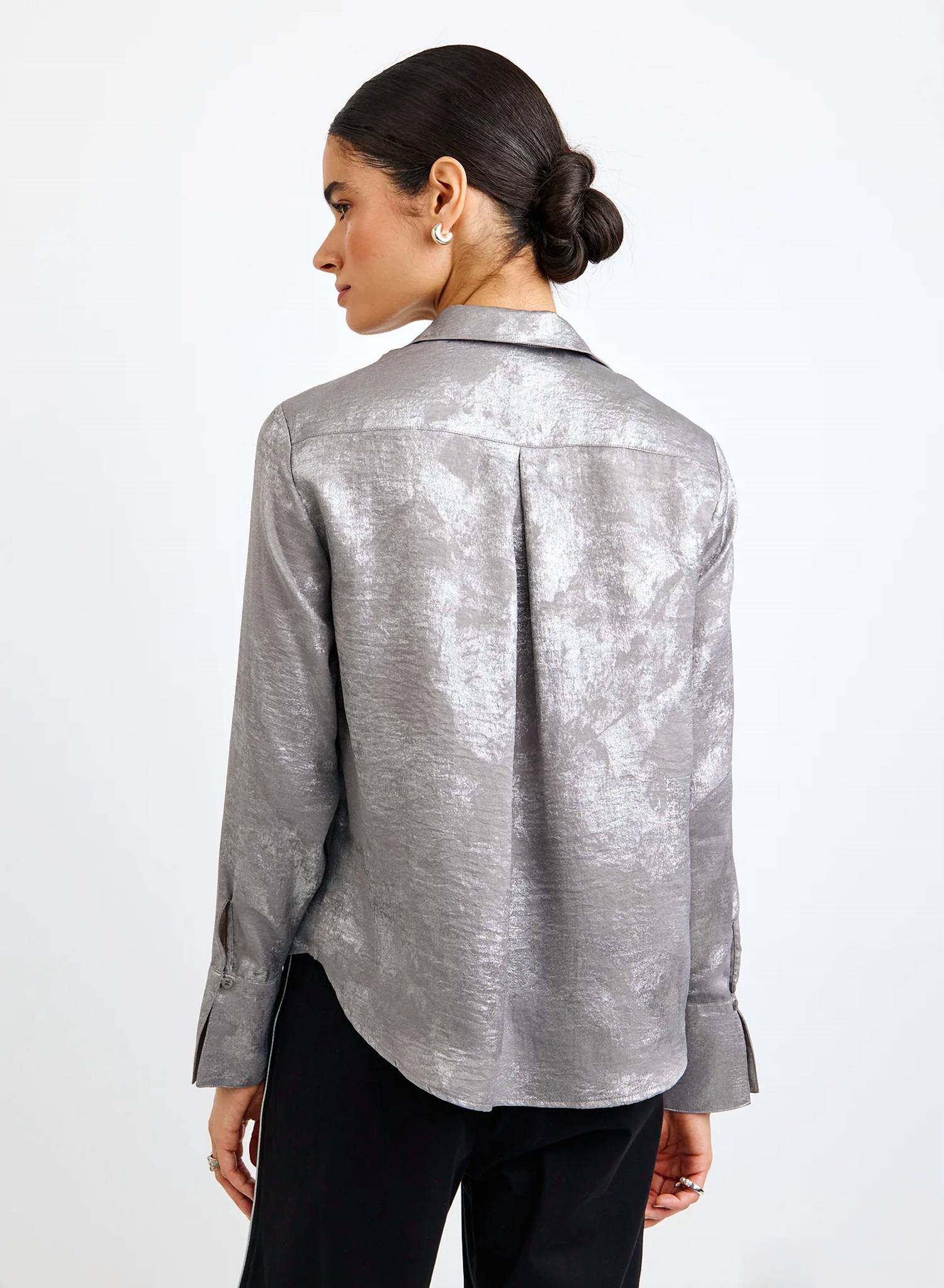 Bella Dahl - Flowy Wide Collar Button Down Top