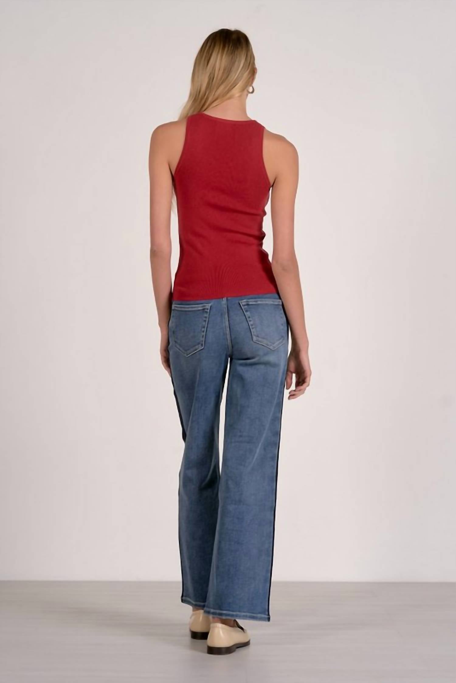 Elan - Heart Stitched Tank Top