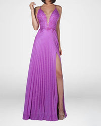 Sherri Hill - Flowy Slitted Prom Dress