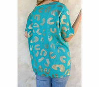 Amoli - Leopard Knit Top