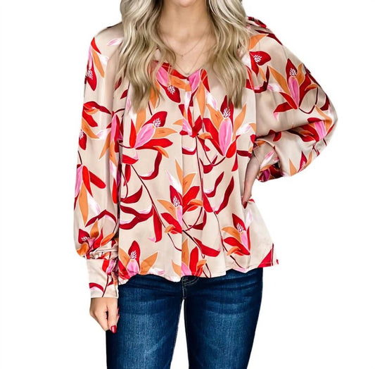 Entro - Satin Floral Top