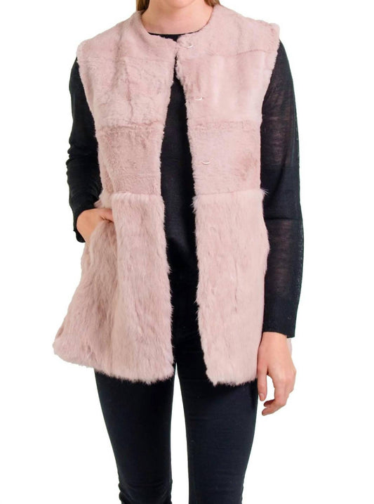 Stacy Genuine Real Rabbit Fur Vest