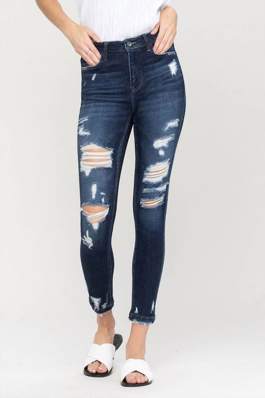 Vervet By Flying Monkey - Haylie High Rise Skinny Distressed Jean