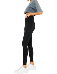 KanCan Ari Mid Rise Active Leggings in black - women's pants - detail view