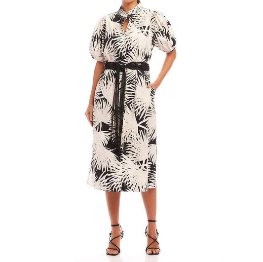 Karen Kane - Women's Puff Sleeve Midi Shirtdress
