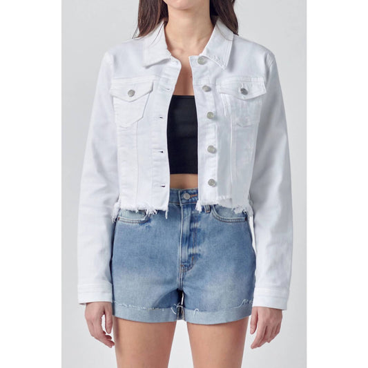 Katrina Destroyed Fitted Denim Jacket