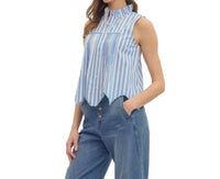 Entro - Can’t Go Back Striped Sleeveless Blouse