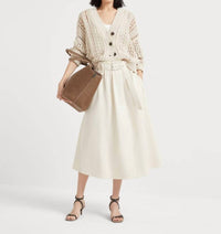 Brunello Cucinelli - Long Sleeve Open Weave Cardigan