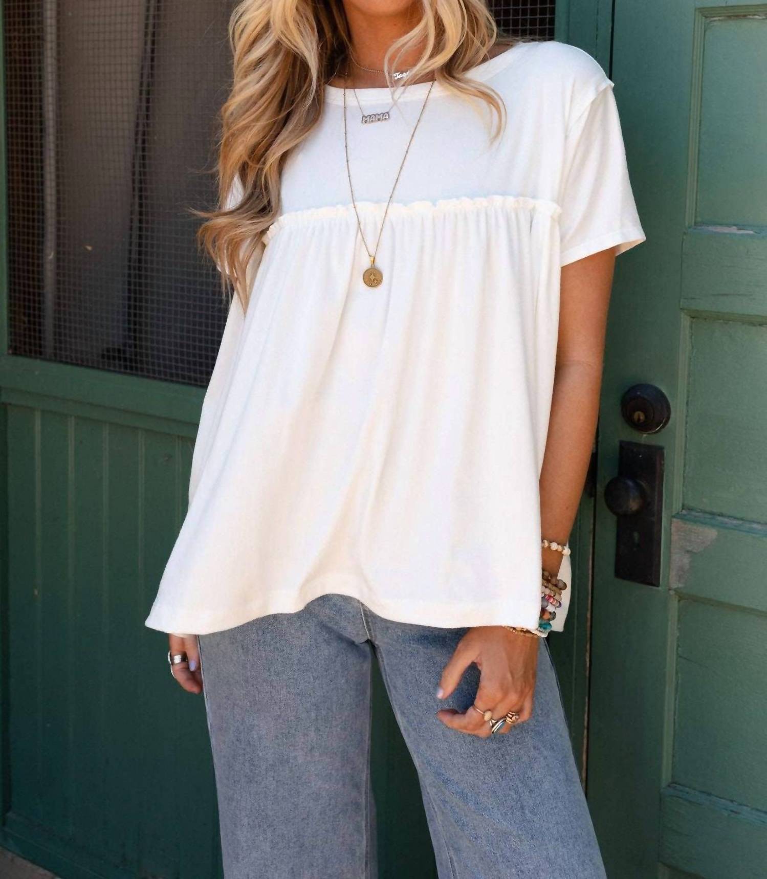 Three Bird Nest - Sunday Morning Babydoll Top