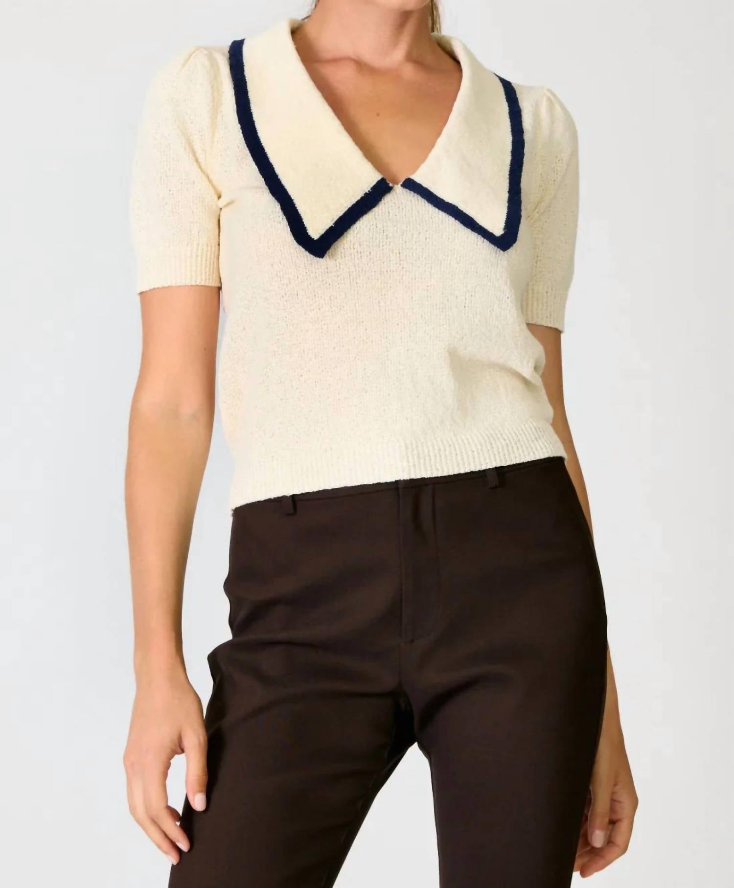 Line And Dot - Mariner Collared Sweater