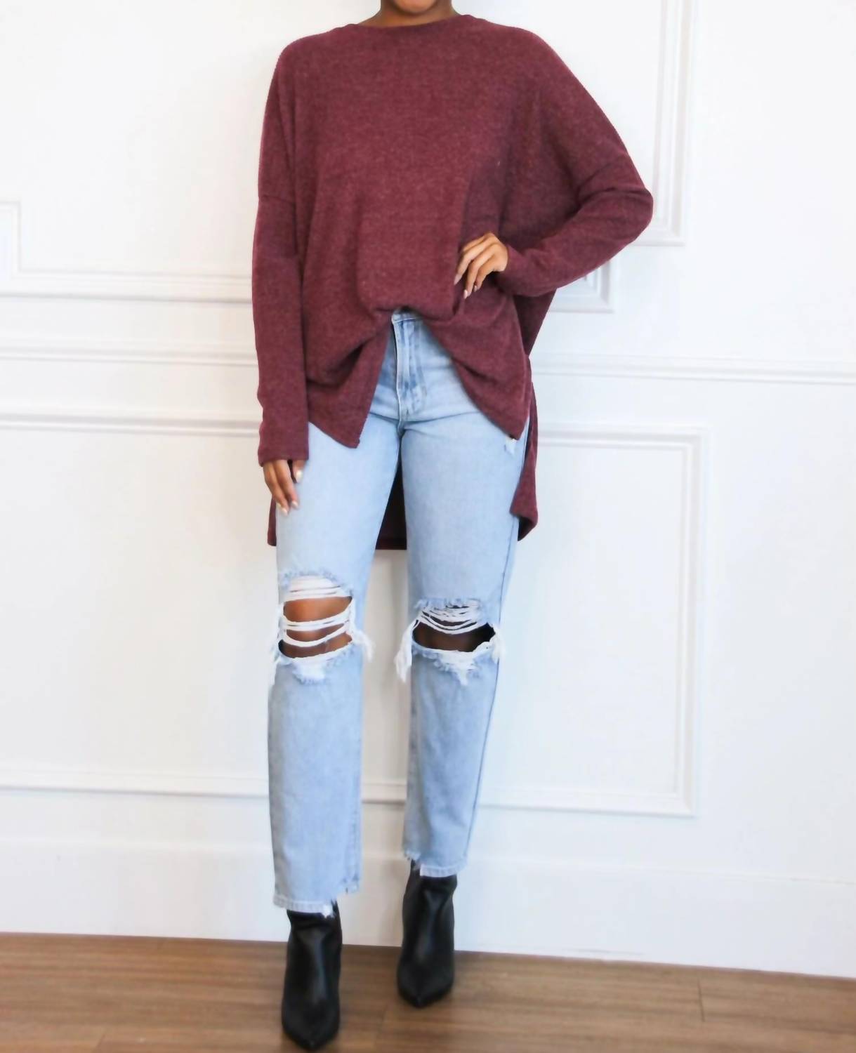 Zenana - Comfy Every Day Ribbed Oversized Lightweight Sweater
