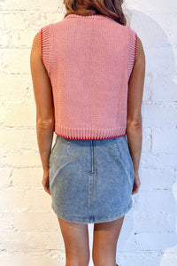 Main Strip - Front Pocket Bow Denim Skirt