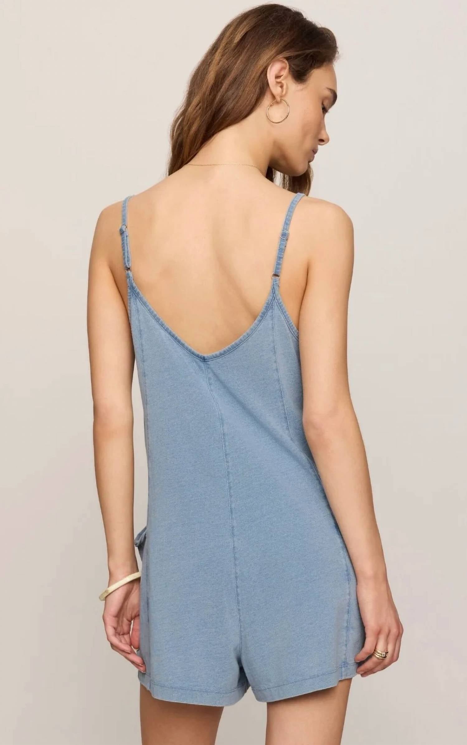 Z Supply - Women's Go Easy Jersey Denim Romper