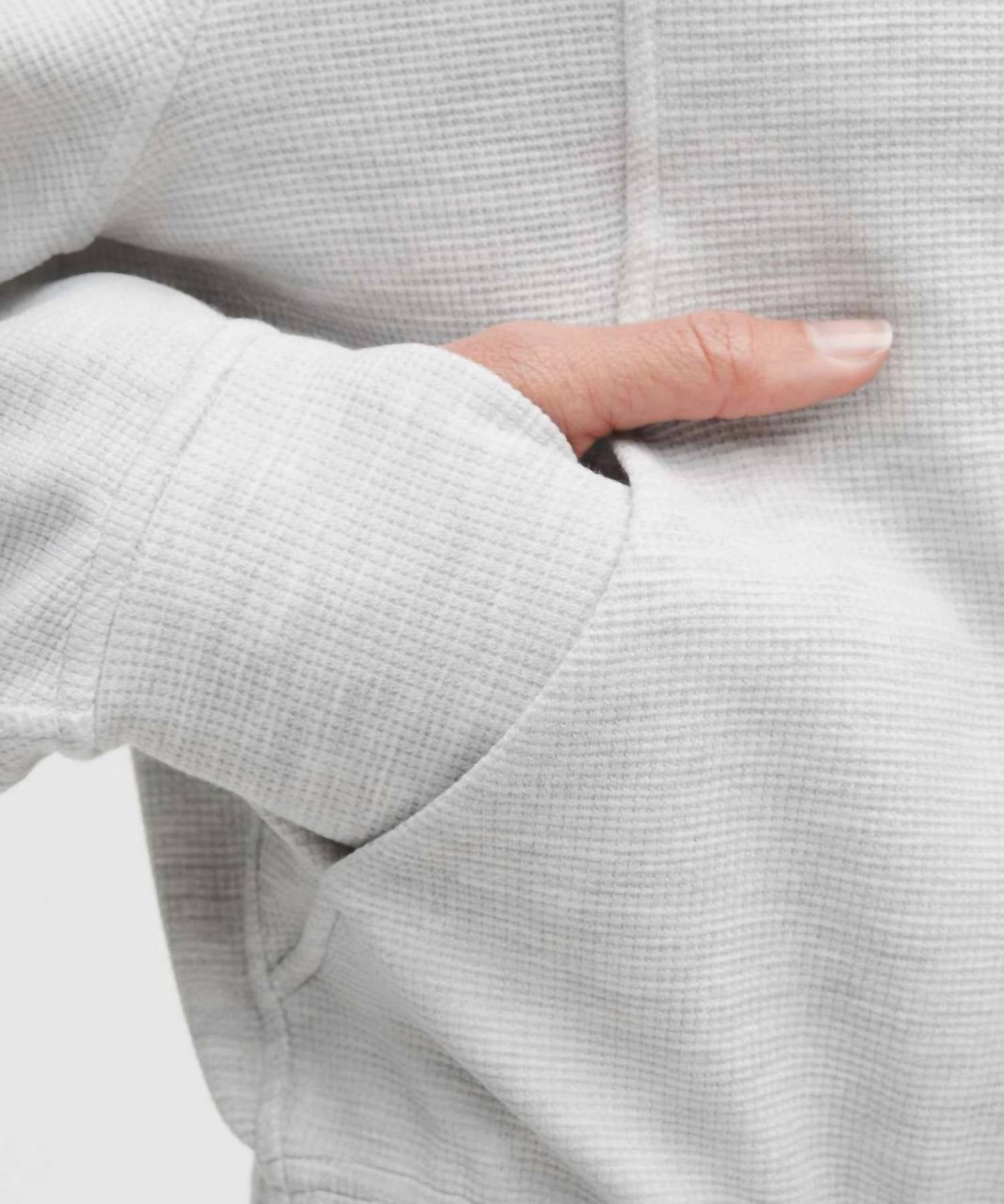 Lululemon - Scuba Cropped 1/2 Zip Funnel Neck Waffle Sweater