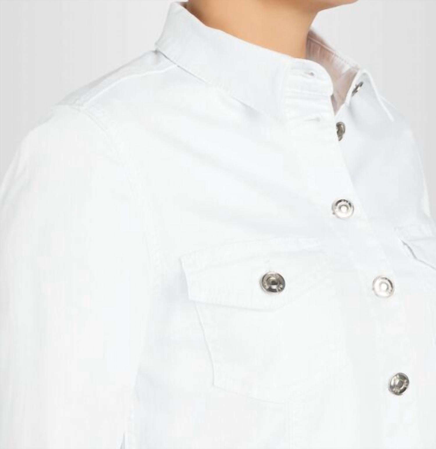 MAC Rich Jacket in white denim - women's jacket - view 4