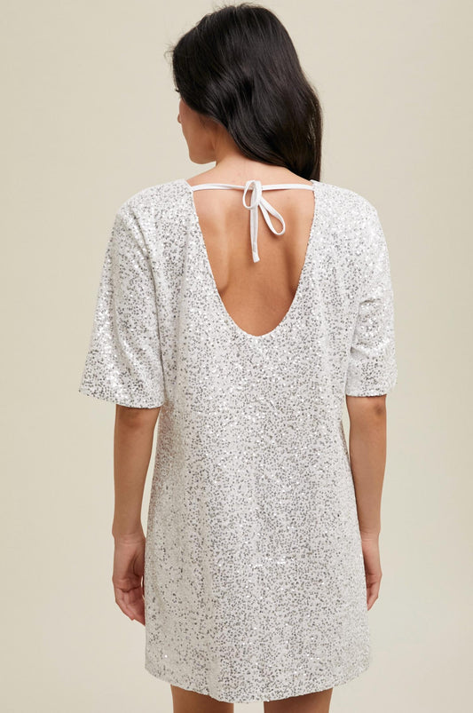 Wishlist - Sequin Open Back Mini Dress