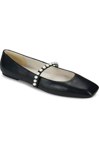 Yosi Samra - Women's Cara Faux Pearl Mary Jane Flat