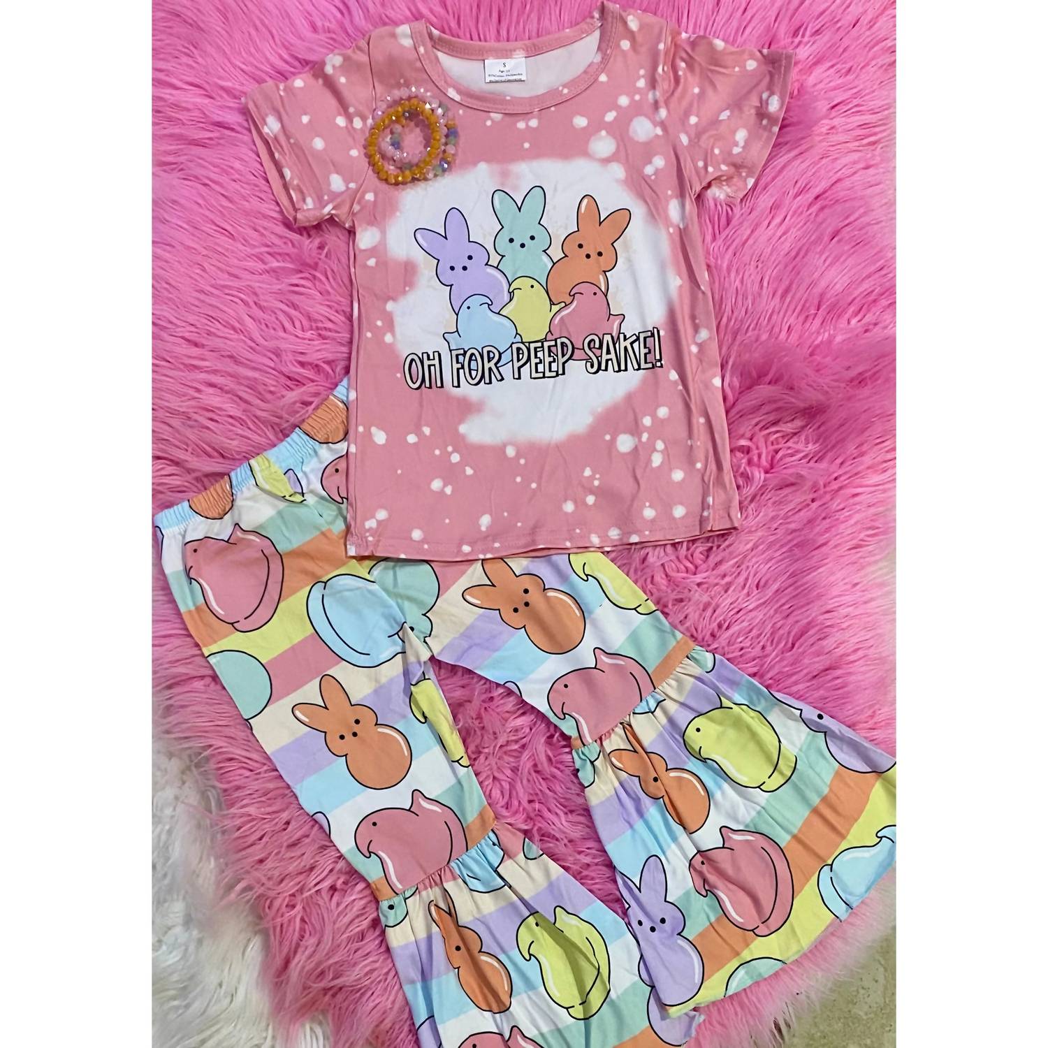 Sassy Kids Palace - Girls Oh For Peep's Sake Ruffle Set