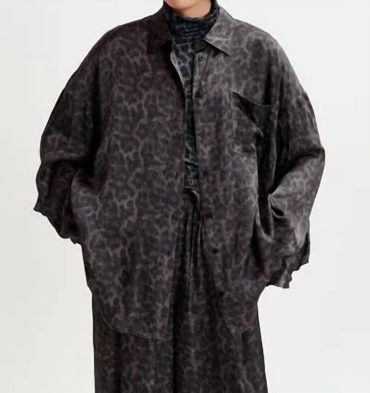 ESSENTIEL ANTWERP Ilorin Oversized Ruffle Shirt in black - women's shirt - view 4