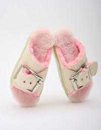 4Ccccees - Women's Mellow Laze Sandals With Shearling Footbed