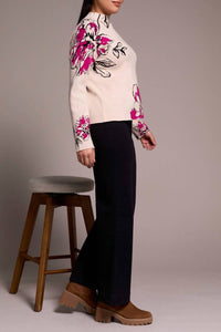 Tribal - Jacquard Funnel Neck Sweater