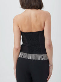 Trina Turk - Aeris Rhinestone Fringe Strapless Top