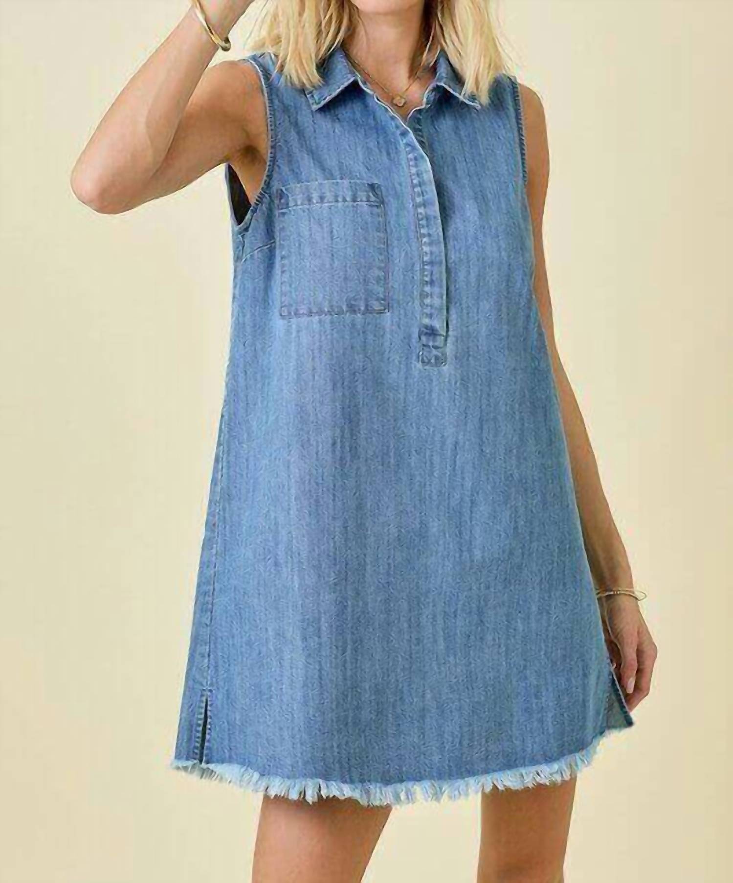 Day + Moon - JoJo Distressed Hem Dress