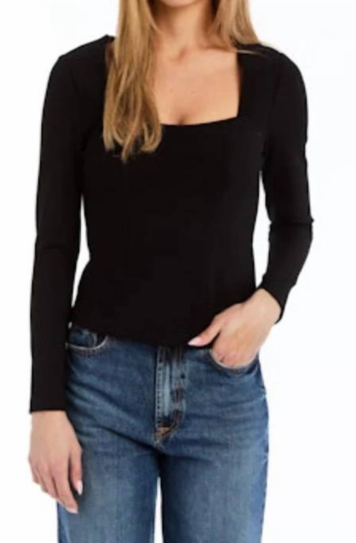 Drew - Belen Square Neck Long Sleeve Top