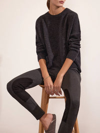 Brochu Walker REMINGTON RIDING PANT in dark charcoal melange combo - women's pants - view 5