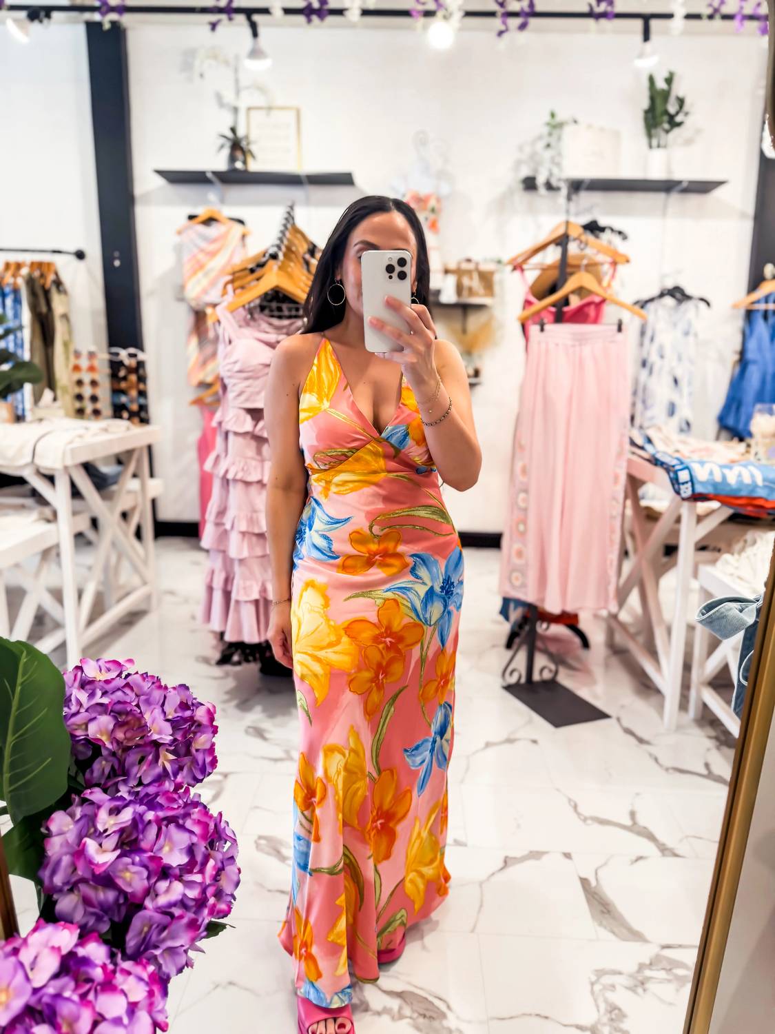 Dress Forum - Race Day Radiance Floral Maxi Dress