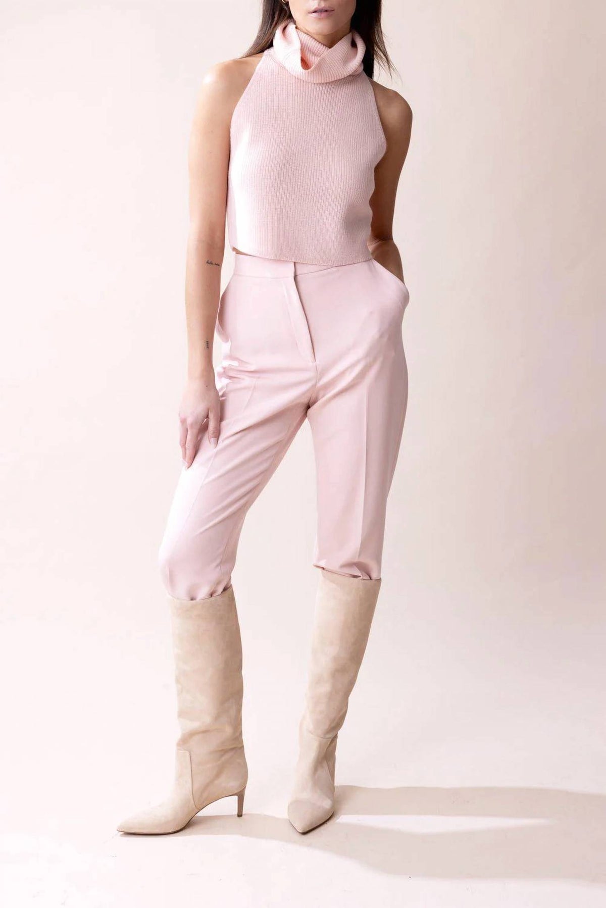 Lapointe - Matte Crepe Slim Leg Trouser