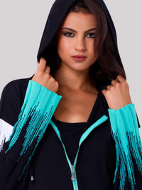 Angel Apparel - Knit Zip Up Hoodie With Ribbed Sleeves