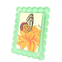 Tara Wilson Designs Scallop Acrylic Picture Frame in pastel green - item - detail view