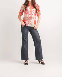 Papillon - Floral Short Sleeve Blouse