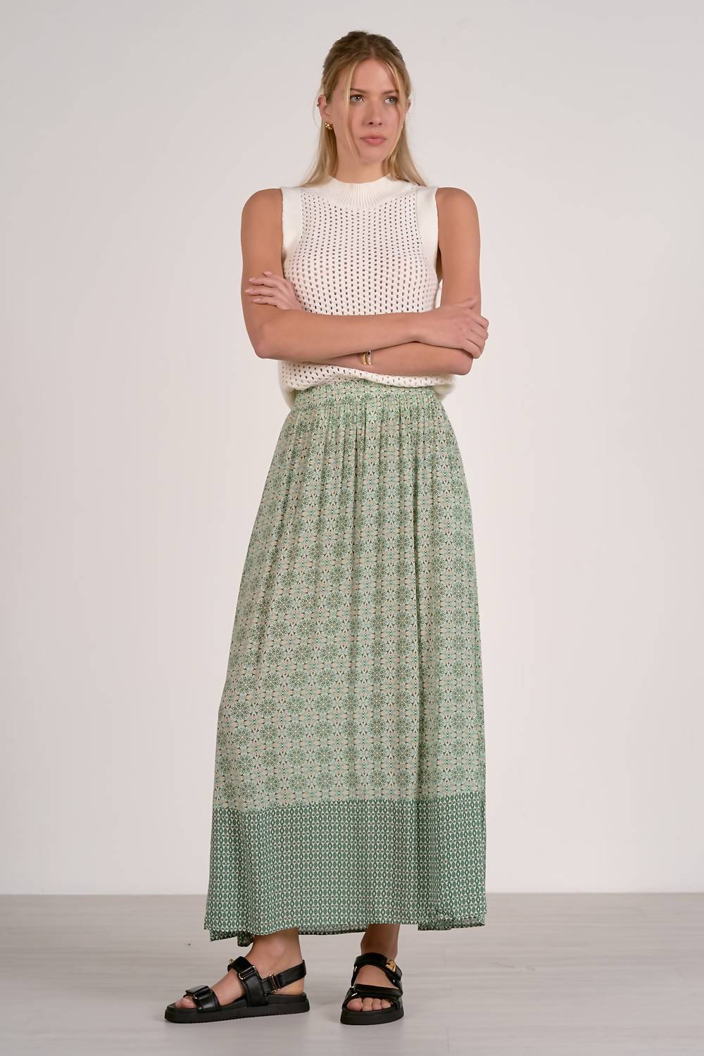 Elan - Midi Tiered Boho Skirt